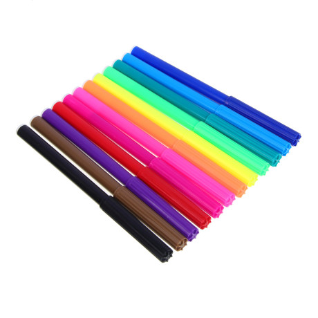 BY Русские Супергерои Фломастеры 12 цветов, смываемые, цветной вентил. колпачок, цветная коробка