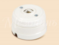 МЕЗОНИНЪ роз. ОУ 1 мест. комп. RJ45 с рамкой (D70x45), белый фарфор GE70341-01