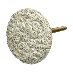 Ручка керамическая для мебели Каменный бел матовый (в кор 6 шт, цена за шт) BLUMEN HAUS