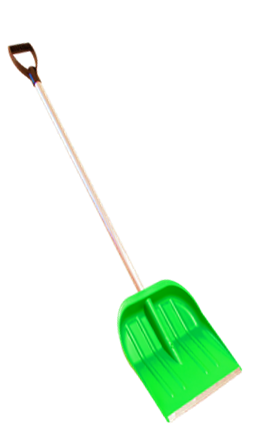 "№2 цветная" с оцинкованной планкой ~ с алюминиевым черенком и V-ручкой