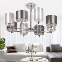 Rivoli люстра 2081-308 Ebony 8хЕ14 40W 740х740х380 хром, серый 55619