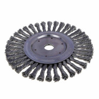 ЕРМАК Щетка дисковая для УШМ, плетеные пучки стальной проволоки 0,5мм, 200х22мм