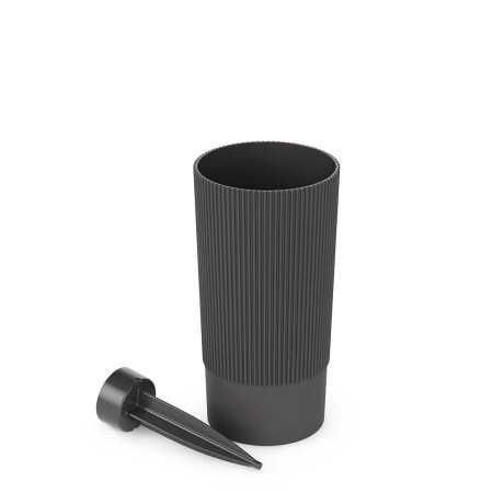 Ваза Версаль 100х200мм с колышк графит БШ8935 х12