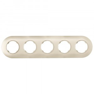 Bylectrica РЕТРО ПРОВАНС круг Рамка СУ 5 мест. (ЮЛИГ.735212.505 шампань)