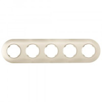 Bylectrica РЕТРО ПРОВАНС круг Рамка СУ 5 мест. (ЮЛИГ.735212.505 шампань)