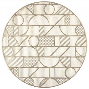 Салфетка ажурная сервировочная PVR-07 "Геометрия", d=38см, ПВХ, 103970 Рыжий кот