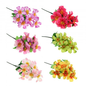 LADECOR Букет искусственных цветов в виде ромашек, 6 цветов