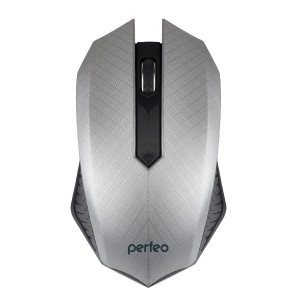 Perfeo мышь беспроводная, оптич. "SWITCH", 3 кн, DPI 1200, USB, серебр.