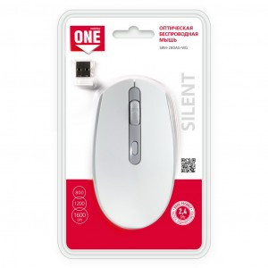 Мышь беспроводная Smartbuy ONE 280AG бело-серая, 4 кнопки (SBM-280AG-WG)
