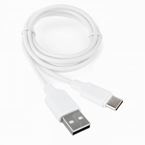 Дата-кабель USB(A)шт. - Type C шт. Cablexpert серия Classic 2, 3A, 1м, белый, кор, подвес, 17907
