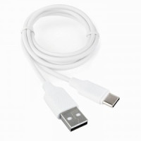 Дата-кабель USB(A)шт. - Type C шт. Cablexpert серия Classic 2, 3A, 1м, белый, кор, подвес, 17907