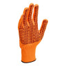 Перчатки трикотажные, синтетическая нить, ПВХ-гель точка, цвет: оранжевый, L, 13 класс Сибртех