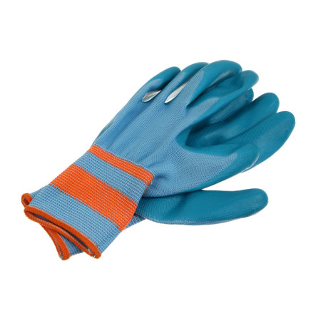 INBLOOM Перчатки садовые с латексным полуобливом, полиэстер, 24см, р.9, 45г