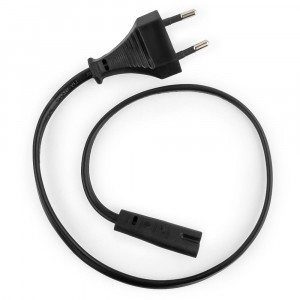 Шнур сетевой магнитофонный 0.5м черный 2x0.5 Gembird PC-184-VDE-0.5