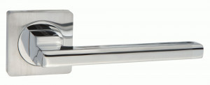 Ручка дверная компл.квадрат.основ. PUERTO Савоярди хром мат./хром блест. INAL 514-02 SC/CP