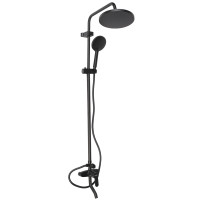 СоюзКран Душевая система со смесителем (картридж 35мм), тропич. и ручная лейка 1 режим, черный