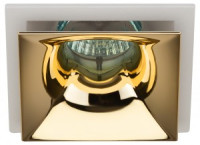 ЭРА MR16 GU5.3 KL102 WH/GD св-к встр. 82х82х51(врез. d73мм) белый золото алюм/пласт 3339