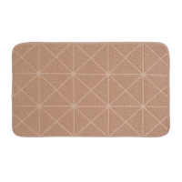 VETTA Коврик для ванной, вельвет, губка 0,8 см, полиэстер, 50х80 см, петли, мокко