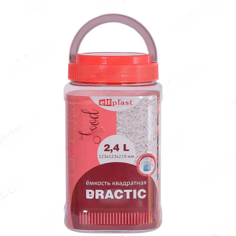 Емкость "Practic" квадратная 2,4 л Эльфпласт 541 х12