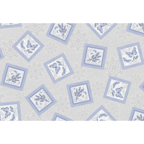 Скатерть Стиль с бейкой 135*110 640/1 Бабочки в рамке Тверь