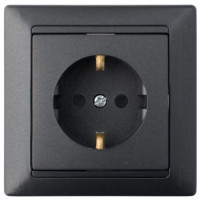 Bylectrica СТИЛЬ Роз. 1-местн. СУ земля со шторк. черный графит, (РС16-317 черный графит)