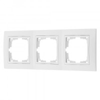 Bylectrica УЮТ рамка 3 мест. (с несъемной декор. рамкой), белый, (ЮЛИГ.735212.281-40)