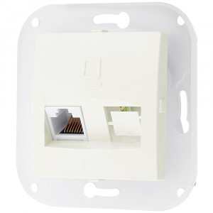 Bylectrica УЮТ мех. комп. роз. СУ RJ-45 кат 5е беж. (РК18-013)