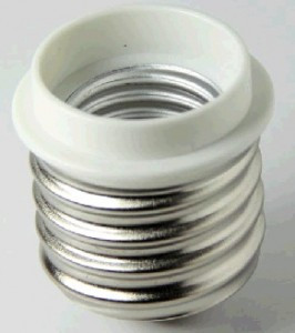 EKF Переходник E40-E27, белый,  AD-E40-E27-w