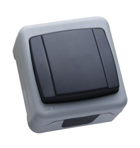 Makel PLUS выкл. ОУ 1 кл. сер. (винт. зажим, п/герм. IP55) 36064001