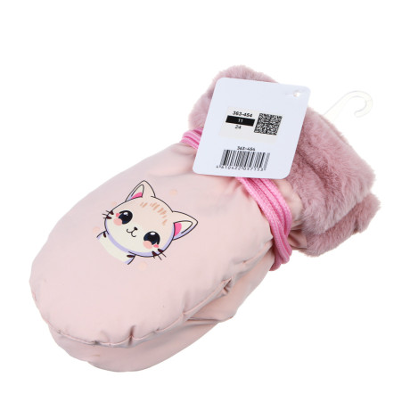 GALANTE Рукавицы детские на флисе на веревке, р.12, 100% полиэстер, разноцветные, ОЗ25-38