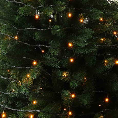 СНОУ БУМ Гирлянда эл. вьюн улич, 10м, 100LED, шампань, пост.свеч., ПВХ зеленый, коннект, 220В