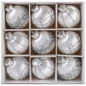 Набор шаров SYQB- 0124050, 9шт, 8см цвет белый Волшебная страна