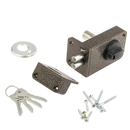 Замок накл ЗН-2-3 Зенит (Бронза) Автомат, 2 ригеля, 5 англ.ключей   \16