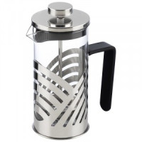 Чайник/кофейник (френч-пресс) GENUSS 0,35л, ручка soft-touch, нерж сталь/стекло 104765 Leonord
