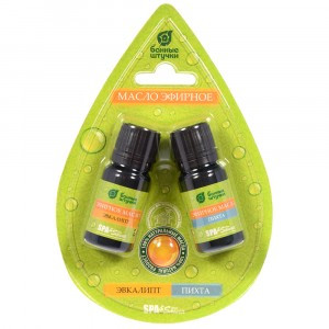 Набор эфирных масел эвкалипт и пихта 2 масла по 10 мл в блистере в форме капли