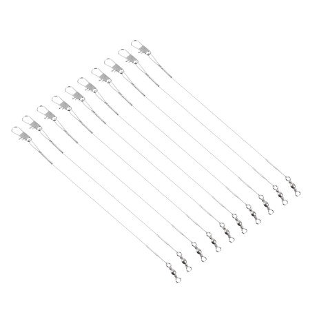 AZOR FISHING Набор поводков 10шт, 15-25см, хром, 3 вида