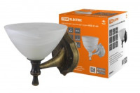 TDM св-к бра НББ 21-60-1731 УХЛ4 (черный под золото плафон конус алебастр стекло) SQ0370-0207