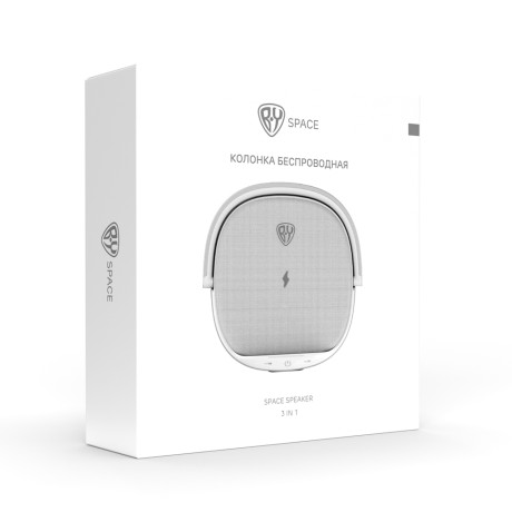 BY Колонка беспроводная Space Speaker, 10 Вт, 3.7В/4000мАч, ночник, беспроводная зарядка Qi 15W