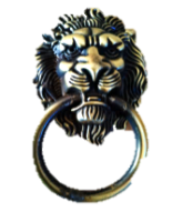 Ручка мебельная металл Лев 2 бронза 90мм