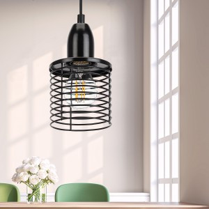 ЭРА PL5 BK LOFT Подвес металл, E27, max 60W, d107 , черный (20/300) 4586