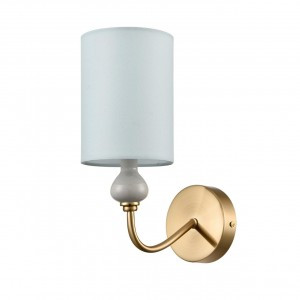 LUMION 6590/1W CLASSI LN25 латунь/мятный зеленый, мет., кер./текстиль Бра E14 40W 220V ANRI