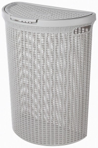 Корзина д/белья 45л "eco style" 460х265х610 мм, светло-серый (5!) 431217630 Бытпласт