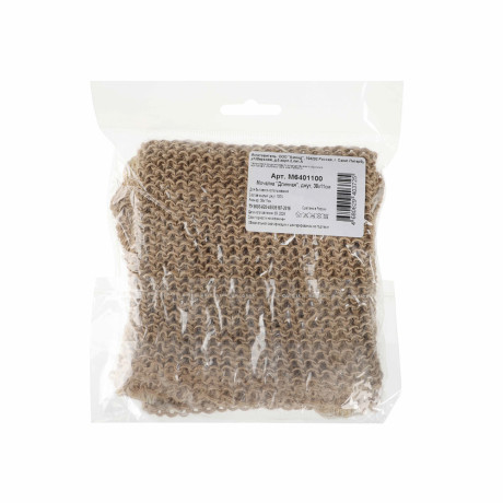 Мочалка "Длинная", джут, 38х11см