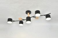 General Люстра 5GX53 50W 775х275х205 230V черный, мет/дер Венто без пульта IP20 662213