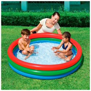 Бассейн детский 152*30см, 211л, круглый, надувное дно Bestway 51103B 10130