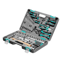 Набор инструментов, 1/2&quot;, 1/4&quot;, CrV, пластиковый кейс 76 предметов Stels