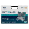 Набор инструментов, 1/2", 1/4", CrV, пластиковый кейс 76 предметов Stels