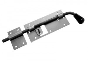 Засов Домарт гаражный с проушиной 400мм мод.2 б/п d-16мм5)