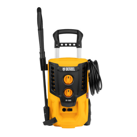 Моечная машина высокого давления R-180, 2200 Вт, 180 бар, 380 л/ч, колесная Denzel