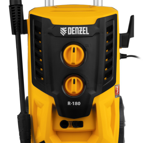 Моечная машина высокого давления R-180, 2200 Вт, 180 бар, 380 л/ч, колесная Denzel